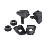 Windshield Washer Nozzle 2Pc Black Universal Auto Front Windshield Windscreen Washer Nozzles Water Fan Spout Cover Washer Outlet Wiper Nozzle