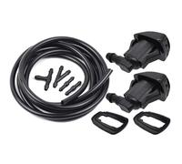 Windshield Washer Nozzle Compatible With Jeep For Grand For Cherokee 2005-2016 2pcs Front Windshield Wiper Washer Jets Nozzle Kit Components 55372143AB(Nozzle and 2m Hose)