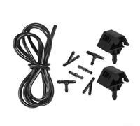 Windshield Washer Nozzles Kit for Nissan For Dualis Qashqai 2007 2013 Front Replacement with Hose and Connector Set Part Number 28932JD000