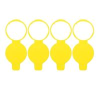 Windshield Washer Plastic 4pcs Fluid Reservoir Cap Replacement for Car | Leakproof Sealing, Yellow Finish, Quick Repair Fit, Roadside Use, Tether Ring Support for Mechanics