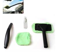 Windshield Windscreen Cleaner Tool Kit Cloth Demister Pad Inside Window Glass Cleaning Fog Moisture Removal Detachable Handle for Car, Truck, Bus, Van
