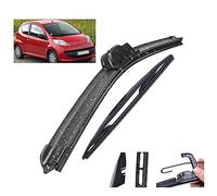 Windshield Windscreen Window 26"+12" Wiper Front & Rear Wiper Blades Set Kit Compatible with Peugeot 107 2005-2014