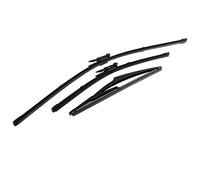 Windshield Windscreen Wiper Blades Set, 3pcs Car Front and Rear Wiper Blade Set Windshield Blade Front Wiper Blade Rear Windshield Windscreen Wiper Blade for Qashqai 2007-2013 24/16/12
