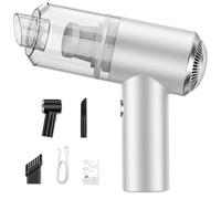 Windsky Dustaclean Handheld Vacuum - Wireless Charging Car & Home Dual-Purpose Portable Super Powerful Vacuum with Large Suction (White)