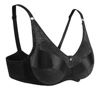 Windsleeping 36/80 Mastectomy Pocket Bra for Silicone Breast Forms Fake Boobs Black
