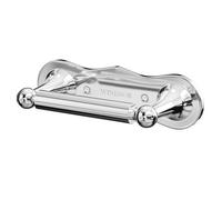 Windsor 1930 Traditional Polished Wall Mounted Double Post Toilet Roll Holder | Chrome | Brass | 192mm x 46mm x 77mm