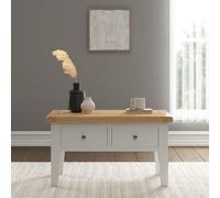 Windsor 2 Drawer Coffee Table - Ivory/Oak