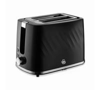 Swan ST14071BLK Windsor Textured 2 Slice Toaster in Black