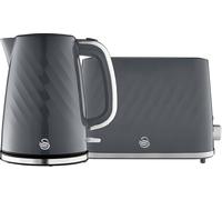 Windsor 2 Slice Toaster and Cordless Kettle Bundle in Grey