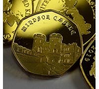 WINDSOR CASTLE 24ct Gold Commemorative Coin Albums/50p Coin Hunt Collectors 2019 CASTLE SERIES