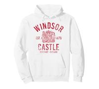 Windsor Castle Est. 1070 Berkshire England Aged Red Print Pullover Hoodie