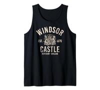 Windsor Castle Est. 1070 Berkshire England Cream Distressed Tank Top