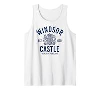 Windsor Castle Est. 1070 Berkshire England Navy Print Tank Top