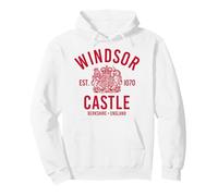 Windsor Castle Est. 1070 Berkshire England Red Print Pullover Hoodie