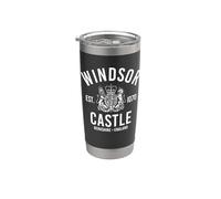 Windsor Castle Est. 1070 Berkshire England White Print Stainless Steel Insulated Tumbler