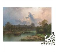Windsor Castle Landscape 1000-Piece Jigsaw Puzzle for Adults, 52x38cm/1000pcs, Relaxing Indoor Activity, Evening Leisure And Puzzle Lovers