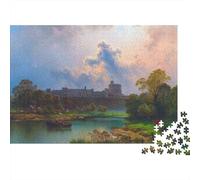 Windsor Castle Painting 1000-Piece Jigsaw Puzzle for Adults, 70x50cm/1000pcs, Relaxing Screen-Free Hobby, Evening Leisure And Puzzle Lovers