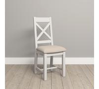 Windsor Cross Back Chair (Box of 2, Fully Assembled) Seconique Ivory One Size