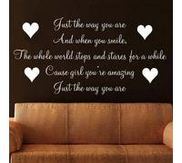 Windsor Designers Wall sticker -Bruno Mars - Just The Way You Are Wallart Bedroom Lounge Kitchen Decor -SMALL -SIZE 60cm x 30cm -Orange