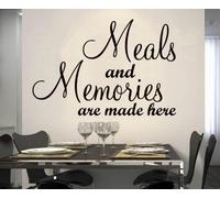 Windsor Designers Wall sticker - Meals and Memories Wallart Bedroom Lounge Transfer -LARGE -SIZE 90cm x 60cm -Black