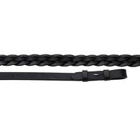 Windsor Leather Horse Riding Plaited Reins in Black or Havana Black, One Size