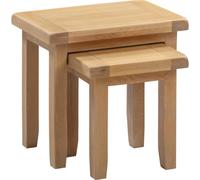 Windsor Nest of 2 Tables Real Solid Oak Fully Assembled