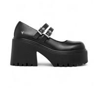 Windsor Smith Womens Black Leather Chunky Platform Mary-Jane Heel Shoes