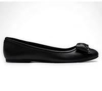 Windsor Smith Womens Black Leather Flat Shoes With Bow - Bunny