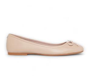 Windsor Smith Womens Blush Pink Bellarina Leather Mocassin Flat Shoes - Babydoll - Beige - Size UK 6