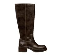 Windsor Smith Womens Technique Espresso Brown Faux Leather Knee-High Platform Heel Riding Boots