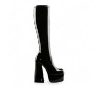 Knee-High Sock Platform Goth Heel Boots - Saucy Windsor Smith Black 3
