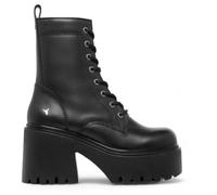 Windsorsmith Womens Black Leather Platform Ankle Punk Boots - Totally