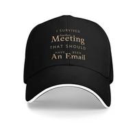 Windsoul Classic I Survived Another Meeting That Should Have Been an Email Quote Baseball Caps Sun Caps Unisex Hats