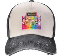 Windsoul Classic Men's Retro Cowboy Hat Rainbow High Men Women Baseball Caps Distressed Washed Hats Cap Classic Outdoor Running Golf Adjustable Casquette Dad Hat The Gift