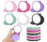 Windspeed 18 Pcs Mini Folding Mirror Round Compact, 2.4 in Small Portable Travel Makeup Mirror Compact Mirror Bulk Round Makeup Mirror for Purse, Women Girls Travel Daily Use
