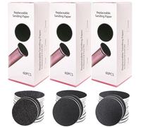 Windspeed 180PCS Foot File Replacement Sandpaper Discs, Foot File Refills Replacement Pad for Electric with 80/100 / 180 Grit Sandpaper Refill Discs to Remove Callus Dead Skin