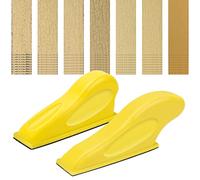 Windspeed 2+70 Pcs Mini Detail Sander, Finger Sanders for Wood Micro Sander for Detail Work Finger Sander for Crafts Small Projects, Include 40 60 80 120 150 220 400 Grit Sandpaper