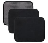 Windspeed 3PCS Bowling Ball Towel, 10x8in Microfiber Bowling Ball Cleaner Towel with EZ Grip Dots, Non-Slip Bowling Ball Shammy Pad for Cleaning Dirt/Oil to Boost Precision (Black)