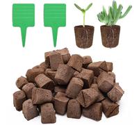 Windspeed 50+10PCS Grow Sponges Square Seed Pods Kit Include 50 Replacement Root Growth Sponges Seed Pods 10 Tags for Plants, Flowers and Vegetables, Pods