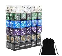 Windspeed 60PCS MTG Dice Counters, MTG Counters for TCG Card Games, 40P -1/+1 Buff Tokens/ 10P Abilities Keywords/ 10P Shield/Storage Bag