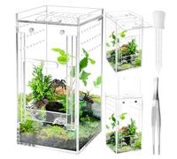 Windspeed Acrylic Spider Terrarium Box, 360° View, Magnetic Door, Ideal for Jumping Spiders, Lizards, Geckos
