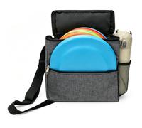 Windspeed Cadet Disc Golf Bag, Portable Waterproof Disc Golf Bag with 10 Discs Capacity, Pro Disc Golf Bag Small with Adjustable Strap, Starter disc Golf Bag for Women and Men (Grey)