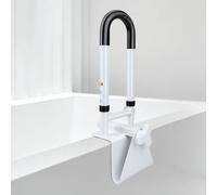 Windspeed Height Adjustable Bathtub Safety Grab Bar for Seniors Bathtub Rails Handles Shower Grab Bars for Elderly, Disabled, Assistance Getting in and Out of Tub, Fits 3.1 to 6.7 Inch Tub Walls