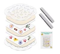 Windspeed Microwave Flower Press 2 Layers, Pressing Kit for Adults & Kids - DIY Arts, Resin Crafts, Scrapbooking, Nail Craft (7.9x7.9 in)
