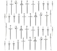 Windspeed Silver Antique Swords Bookmark Set- 40 Pcs, Ancient Sword Pens for Book Lovers
