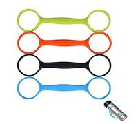 Windspeed Water Bottle Carrier Grip for Outdoor,Soft Band Holder Strap Makes Any Bottle Handheld,Water Bottle Bands for Bike, Gym or Jogging 4 Pack