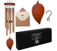 WindsPlay Memorial Wind Chimes - 32.5" Sympathy Wind Chimes for Loss of Loved One - Personalized Bereavement & in Memory Wind Chimes for Mother, Father, Husband, Child, Daughter & Son - (Rose Gold)