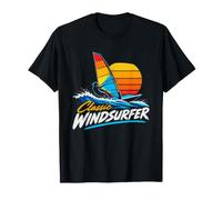 Windsurfer 80s Retro Vintage Badge Sport Proud Water Wind T-Shirt