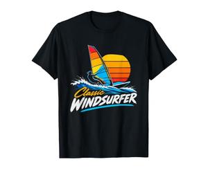 Windsurfer 80s Retro Vintage Badge Sport Proud Water Wind T-Shirt