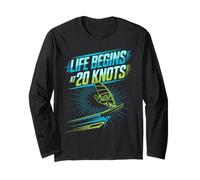 Windsurfer Life Begins at 20 Knots Motivation Windsurf Long Sleeve T-Shirt